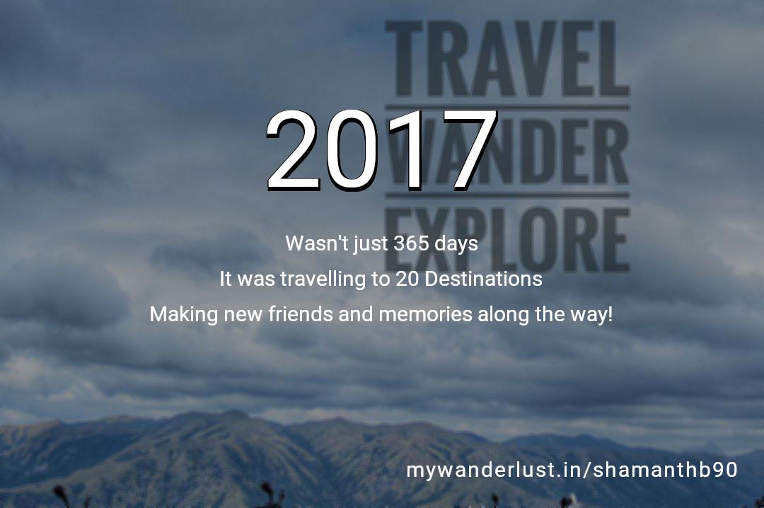 shamanthb90's year in travel